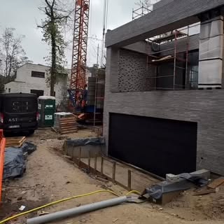 Werf nieuwbouw waar Stefan de installatie verzorgt